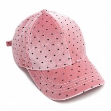 Betsey Johnson Mujer&apos;s Pink Blush Velvet Cap Hat Hearts One Size Adjustable 800445582068 eb-87829661